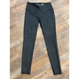 Seven7 black faux leather leggings SMALL